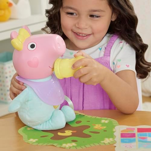 Peppa Pig Oinks ve Snuggles Evie Aksesuarlı İnteraktif Oyuncak Bebek, 20'den Fazla Ses, 3 Yaş ve Üzeri Kız ve Erkek Çocuklar için Pelüş Oyuncaklar - Görsel 5