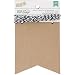 American Crafts 24-Piece Notch DIY Shop Kraft Banner, 3.5 by 4.5-Inch