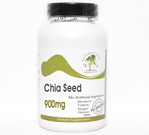 Chia Seed 900mg ~ 200 Capsules - No Additives ~ Naturetition Supplements