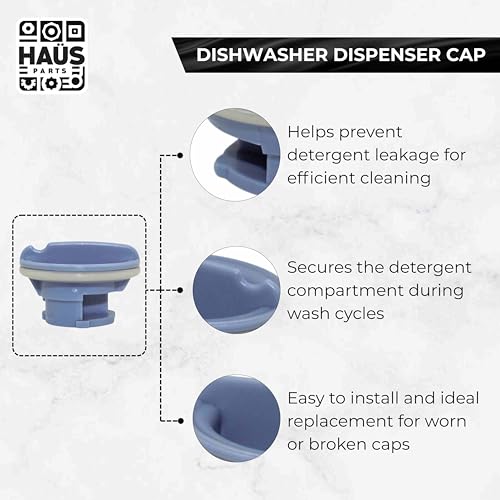 Image of 8558307 Dishwasher Dispenser Cap Compatible with Top Brand Replacement With 8558310, AP6013204, 8193984, WP8558307VP, PS11746426, W10077881 and AP6013204 (6)
