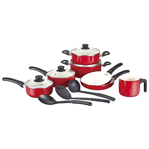 Conjunto Panelas Dubai Fratelli Revestimento Cerâmico Vermelho 10 Peças