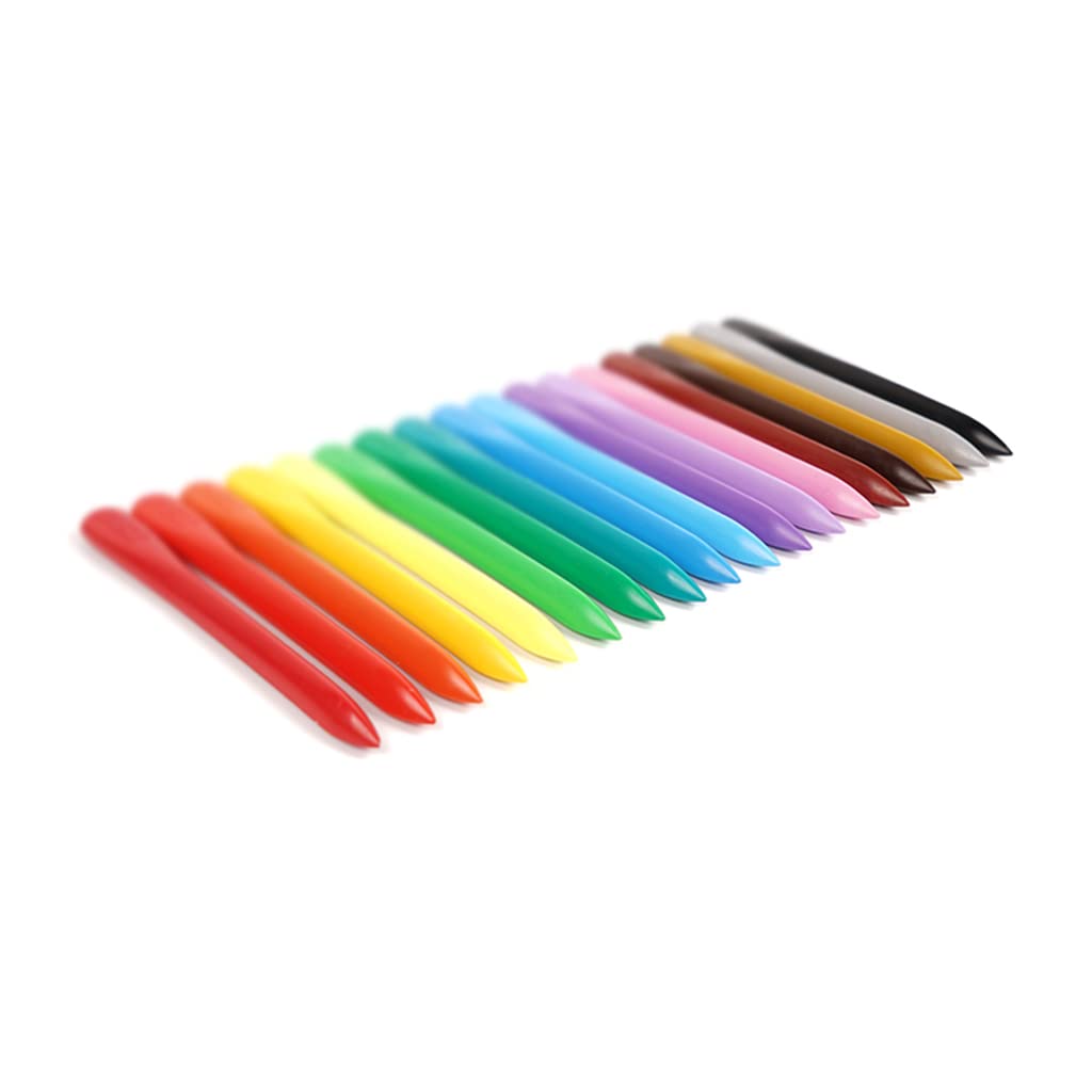 ASFD Drawing pens Children's Non-Dirty Hand Crayon Painting Kindergarten Oil Painting Stick Triangle Color Pen Plastic Crayon Set Colour pens