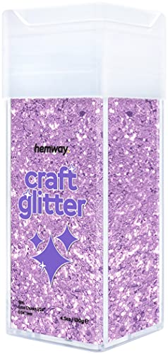 Hemway Glitter Shaker Lavender Purple 130g Extra Chunky, Craft Glitter Shaker for Resin & Epoxy Crafts