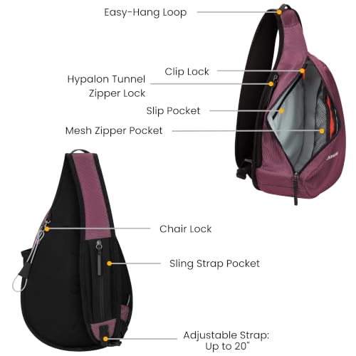 Image of Sherpani Esprit, Anti Theft Sling Bag, Crossbody Backpack (Smoky Orchid)