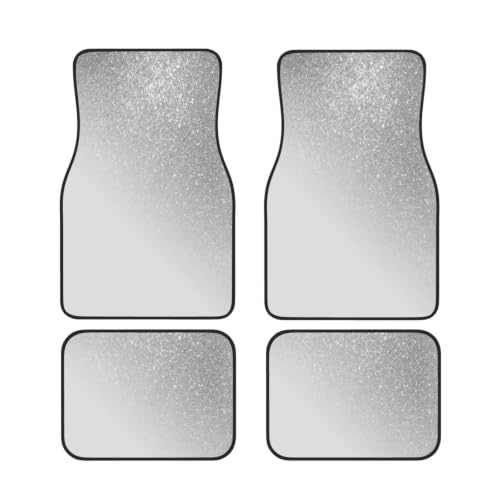 Alfombrillas para coche grises y plateadas de neopreno antideslizante juego de 4 piezas