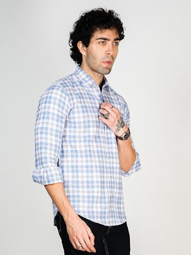 Image of Allen Cooper Checks Shirts for Men - 100% Cotton Comfort Fit Casual and Formal Shirt - Breathable, Soft, Classic Style (Multiple Colors)