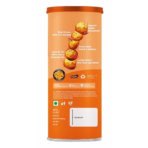 Image of Puffnuts COMBO of 4 Roasted and Flavoured Makhana | Healthy Snack | Namkeen Snacks | Puffed Snacks | Gluten Free | Cholesterol Free | Protein Rich | Fiber Rich | With Calcium & Magnesium | Roasted in Olive Oil - 308g (Pack Of 4 x 77g, Mint Masti, Peri Peri, Cheese, Tangy Tomato)