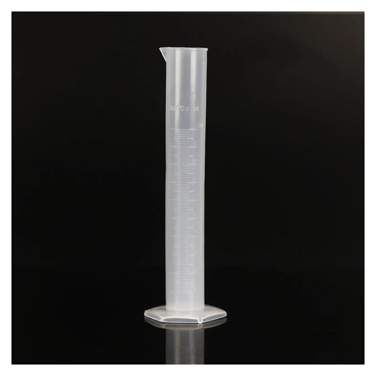 Probeta graduada de plástico PP de 2000 ml y 2 l con boquilla hexagonal for laboratorio.