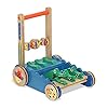 Melissa & Doug Deluxe Chomp and Clack Alligator Push Toy and Activity Walker – Wooden Baby Push Walker For Ages 1+