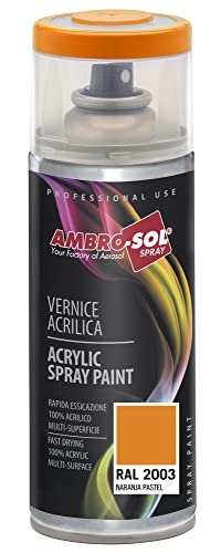 Ambro-Sol V4002003 Vernis peinture Acrylique Multi-Usage, Peinture Brillante pour Intérieur et Extérieur, Adapté a Tous Type de Matériau, Aérosol En...
