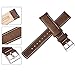 Ritche Quick Release Leather Watch Band 18mm 19mm 20mm 21mm 22mm 23mm 24mm Leather Watch Strap, Saddle Brown & White & Silver, 18mm, Vintage