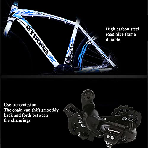 LiRuiPengBJ Kinderfahrrad 26 Zoll Mountainbikes 21-Gang-MTB Rahmen Aus Hochfestem Kohlenstoffstahl Mountainbike, mit Doppelscheibenbremse für Männer und Frauen (Color : Style3) – Bild 3