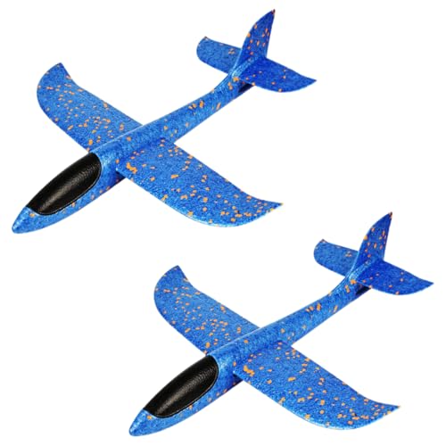 DOKRIN Avião de brincar infantil de espuma plástica de 2 peças, de 24 cm, ideal como presente e brincar para meninos e meninas. Planador de espuma para grandes jogos ao ar livre.