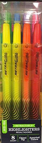 Pen+Gear Retractable Highlighters 8 Count