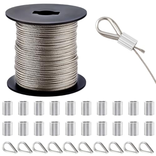 Cable de acero inoxidable para colgar guirnaldas luminosas en el jardín