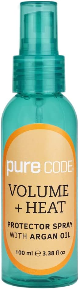 Volume + Heat Protector Spray with Argan Oil-Protects Hair Up To 450º F Against Curling Irons & Blow Dryers - Argan Oil Hair Treatment Spray - Made in USA 3.3