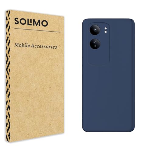Image of Amazon Brand - Solimo Back Cover for Vivo Y300 | Ultra Slim Soft Rubberised Case | Matte Silicone Flexible Mobile Case | Camera Protection - Blue