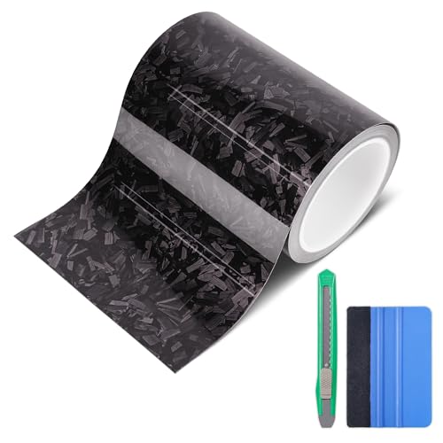 Ruban fibre de carbone forgé brillant Lypumso pour protéger les fenêtres et portières de voiture