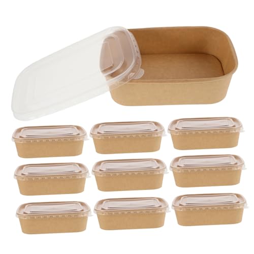 Abaodam Paper Outdoor Dining Box 10pcs Take Out Containers Sandwich Boxes for Travel Lunch Fast Food Hamburger