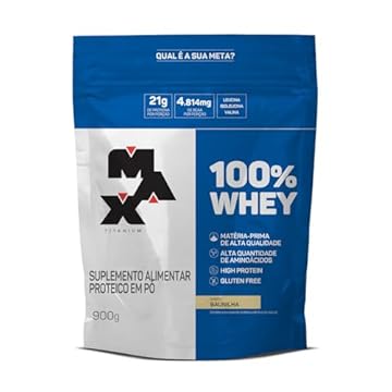 100% Whey Refil (900G) - Baunilha - Max Titanium