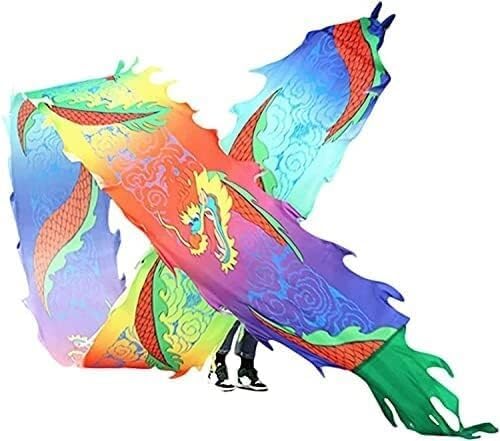 Dragon Ribbon Streamer,Dragon Silk Flowy,3D Colorful Dragon Silk Flowy Spinning & Shaking for Ribbon Toy for Children Kids Beginner Outdoor Park(8m)