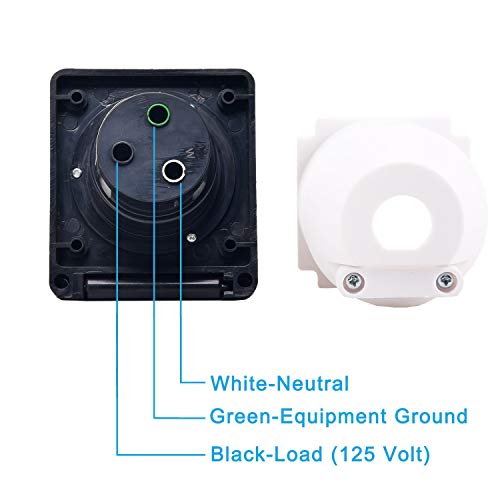 Epicord RV Power Inlet 125V 30 AMP Power Plug Twist Lock Inlet with 3 Stainless Steel Pins and Screws (30A Inlet-Black)