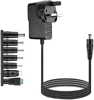 AREVERA 5V 2A Power Supply Adapter, Universal AC 100-240V to DC 5V 2A(2000mA) Adapter with 7 Different Plugs Adapter for LED Strip Lights, Video, Android, Tablet and More 5v Home Appliances Devices