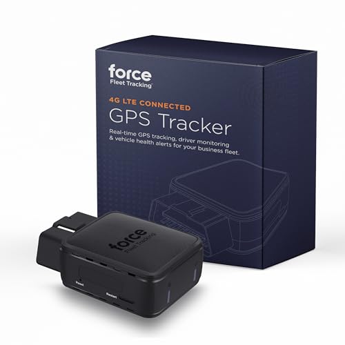 GPS Tracker & OBD2 for Vehicles with Real-time Location, Trip History, Driving Behavior, Vehicle Health - for Fleets & Family - No Contracts by Force Fleet Tracking