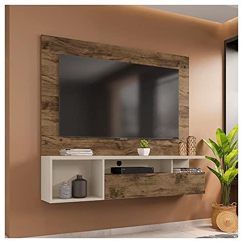 Painel Caemmun Black Para Tv até 55 polegadas (Marrom/Off White)