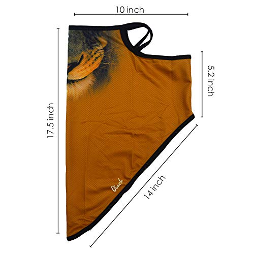 Obacle Neck Gaiter Face Mask with Ear Loops Bandana Face Mask Scarf Face Cover for Men Women