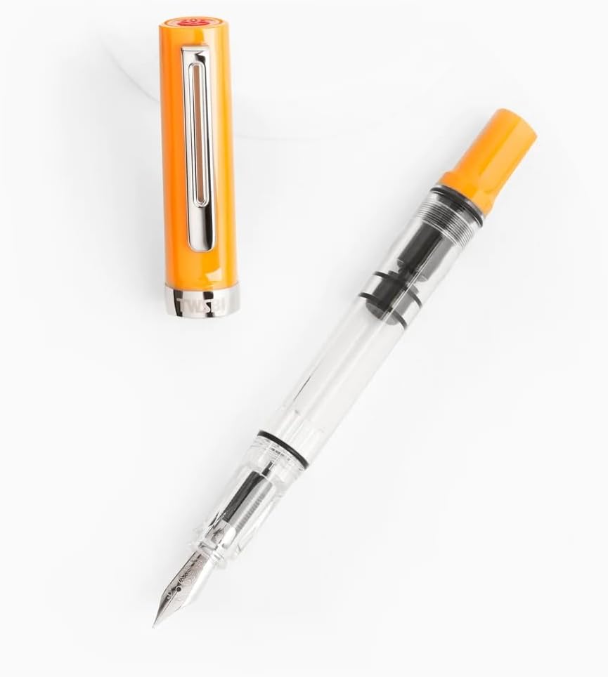 TWSBI TWC10032 Fountain Pen, Eco T, Saffron CT Inhalation, Fine Point F
