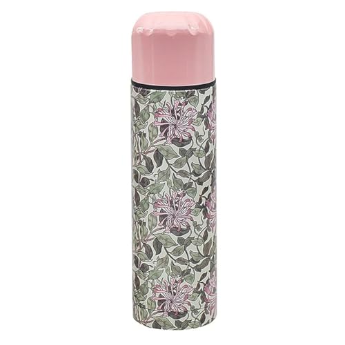 Image of Lesser & Pavey 500ml Designed Stainlesss Steel Water Bottle | Eco Friendly Stainlesss Steel Bottle With Lid & Carry Handle | Honeysuckle Bottles For Office Sports or On The Go - William Morris