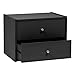 IRIS USA, Inc. TACHI Modular Wood Stacking Storage Box with Drawer, Black