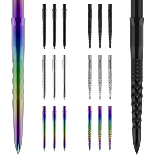 Mission Darts | Caliburn EVO Dart Points | Grooved | Multiple Colours (Silver, 26mm)