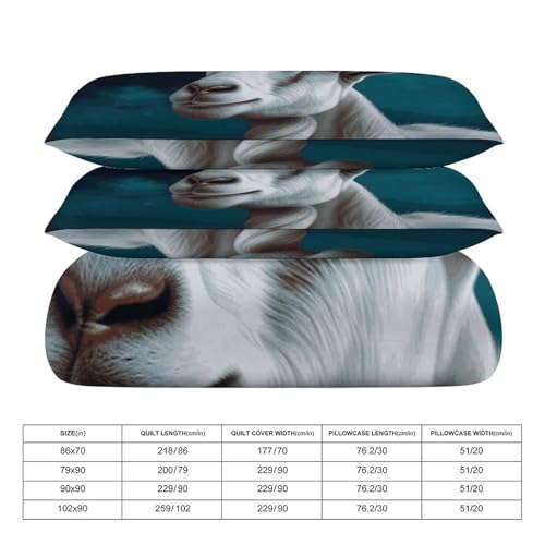Housse de couette anti transpiration 200x229 parure de lit chèvre confortable
