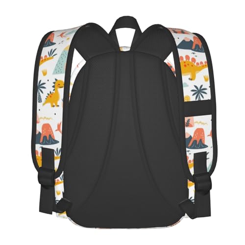 Delerain 17 Inch Backpack Dinosaur and Volcano Laptop Backpack School Bookbag Shoulder Bag Casual Daypack For School/Camping/Hiking/Picnic/Beach/Travel4