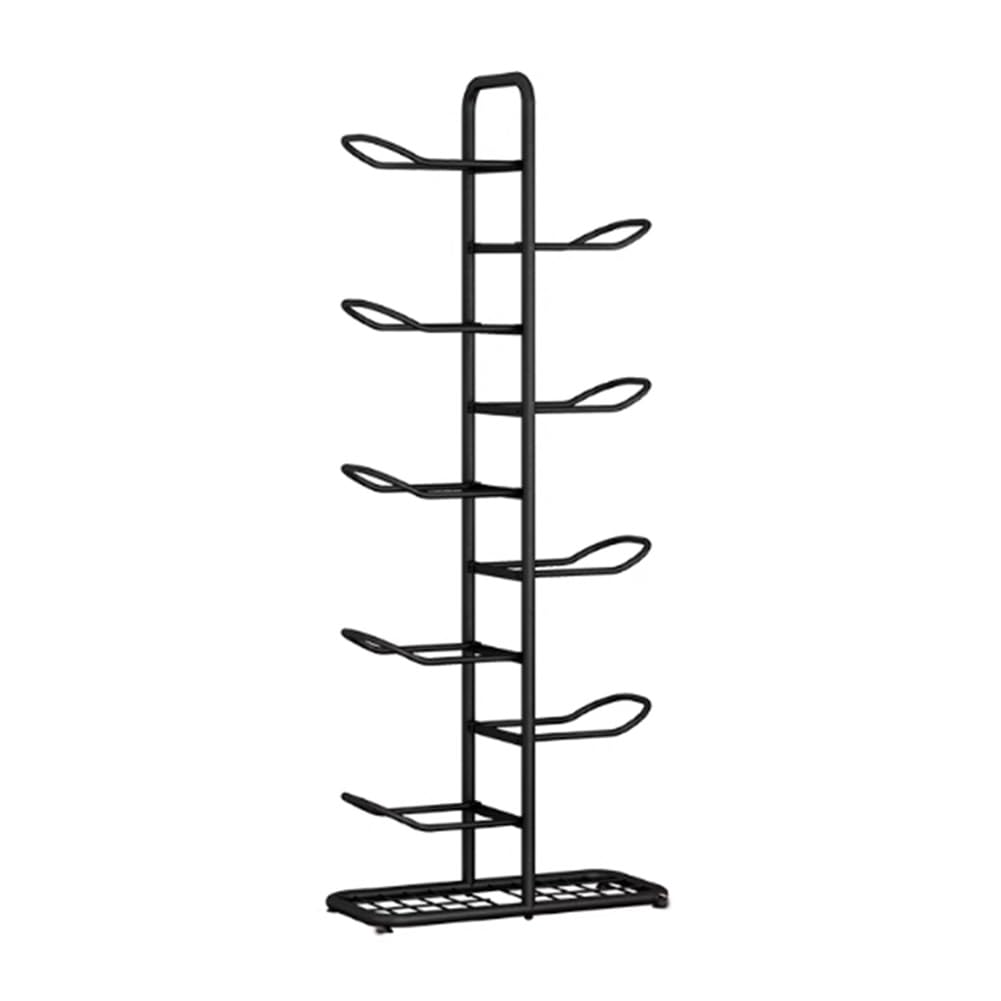 GRRICEPL Basketball Storage Rack, Black Sports Ball Holder, Vertical Ball Storage Rack, Ball Sports Equipment, for Football Basketball (Color : Black-A, Size : 58x23.5x146cm)
