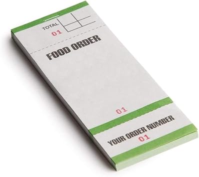 Olympia Food Order Pads 63.5 x 152mm 100-Page G522, Pack of 50