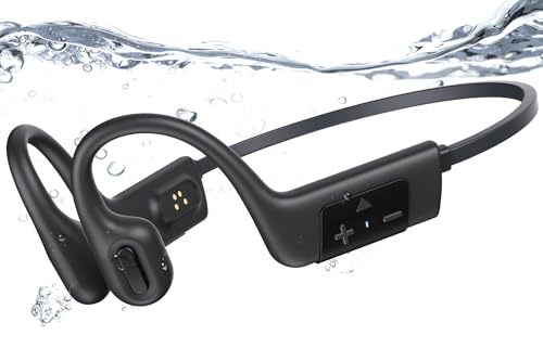 Relxhome Bone Conduction Headphones, Swimming Headphones, Built-in 32GB Memory, Wireless Bluetooth Sport Headphones, IP68 Waterproof, Open Ear Headphones for Swimming, 10 Hours of Playtime Relxhome Bone Conduction Headphones, Swimming Headphones, Built-in 32GB Memory, Wireless Bluetooth Sport Headphones, IP68 Waterproof, Open Ear Headphones for Swimming, 10 Hours of Playtime