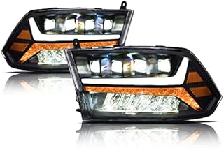 Alpha Owls 7180093 Quad-Pro LED Projection Headlights Fits Dodge Ram 2009-2018 1500 & 2010-2019 2500/3500, Black