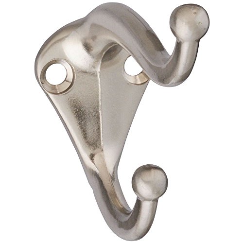 Image of National Hardware Kwikset N325-480 V160 Coat/Hat Hooks in Satin Nickel, 2 Pack