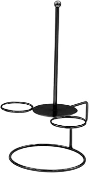 Yajuyi Onion Tower Holder Metal Tableware Counter Top Display Onion Holder Stand Donut Display Stand for Shower Party, Black