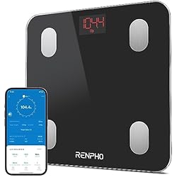 Bascula Humana RENPHO Bascula de Baño Digital Grasa Corporal, Balanza Bluetooth Inteligente con App, Bascula Electrónica con Análisis Corporal, 13 Mediciónes de Peso IMC Visceral e Muscular, Negro, Elis 1