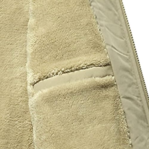 JEsilunmaMY Men's Full-Zip Fleece Jacket Winter Coats Sherpa Lined Faux Fur Plush Parka Casual Warm Cargo Bomber Jackets3