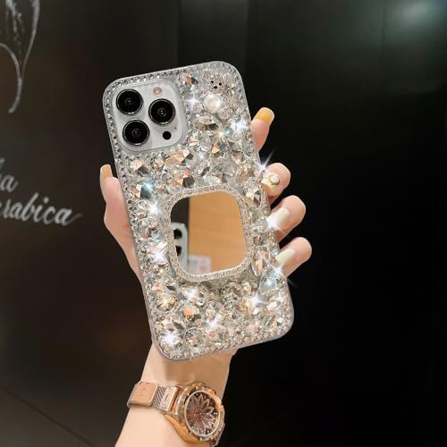 Étui iPhone miroir et dragonne chic pour vos retouches en soirée