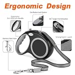 Retractable Dog Leash 26 FT, Heavy Duty Dog Leash for Dogs up to 110lbs, Strong Nylon Tape No Tangle, One-Handed Brake, Pause, Lock, Perfect for Medium Large Dogs (Black, 26 FT(66-110 LBS)) - Image 2