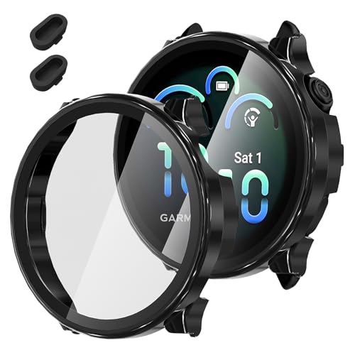 Suoman 2 Pack for Garmin vivoactive 6 Smartwatch Case-Black*2