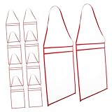 EXCEART 10 Piezas Bolsa De Archivo Borrable Tienda De Plástico Con Manga Colgante Porta Boletos Colgante Porta Billetes Con Correa Portadocumentos Borrable Organizador Aguja Doble Trabaja