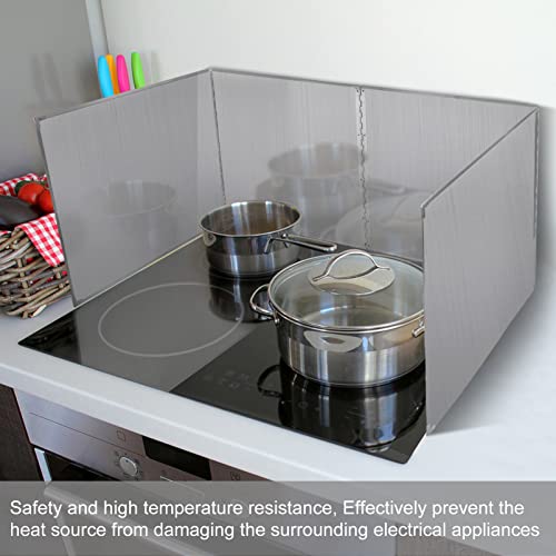 Ikotich Foldable Sided Splatter Guard, Grease Splatter Screen, Stainless Steel Oil Splatter Guard, Stove Splatter Guard Blocks,Grease Splatter Guard For Frying (4 Panels） #TOP3