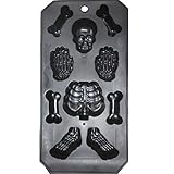 Skeleton Skulls and bones Silicone Pan Candy Chocolate Halloween Mold Ice Tray